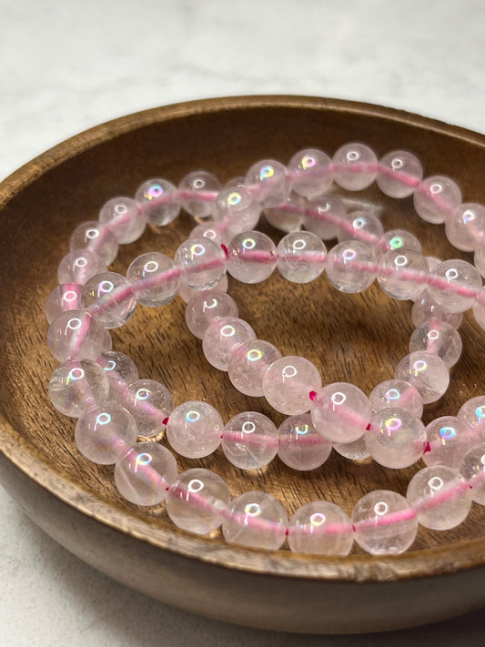 Pink Angel Aura Quartz Bracelet