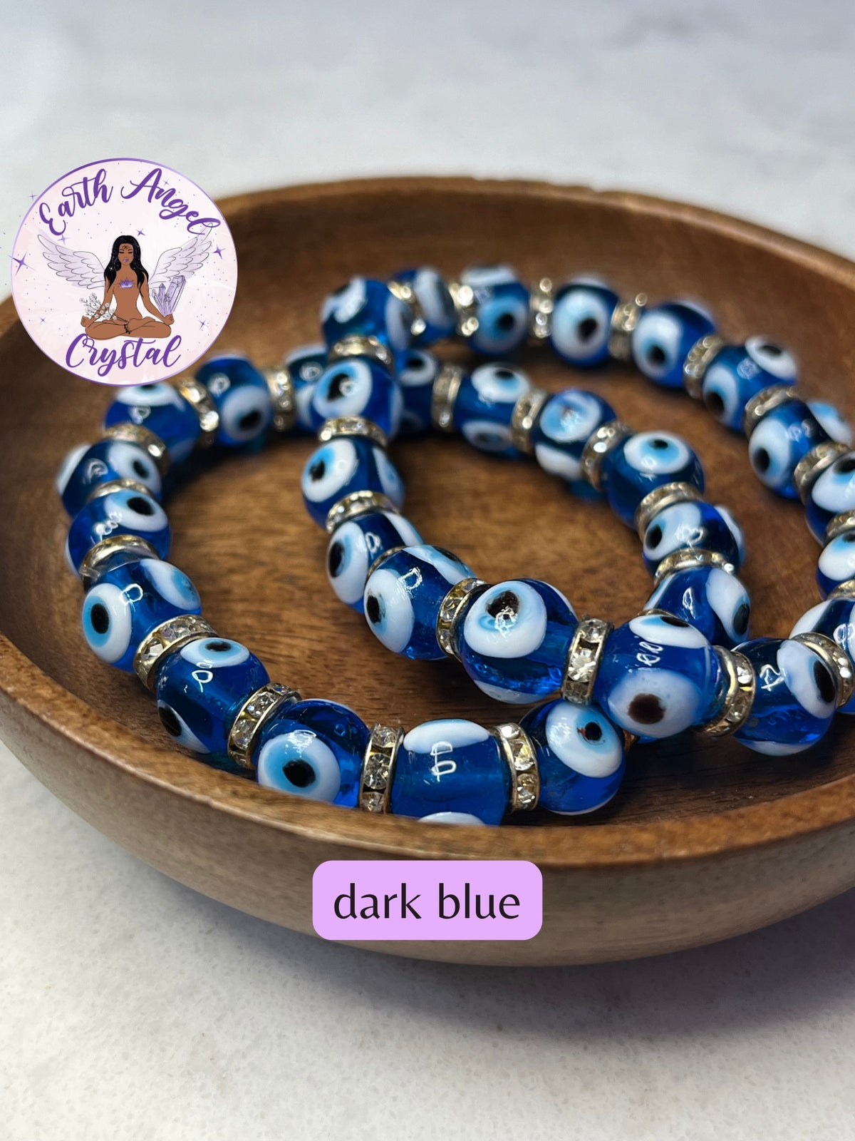 Evil Eye Bead Glass & Metal Bracelet