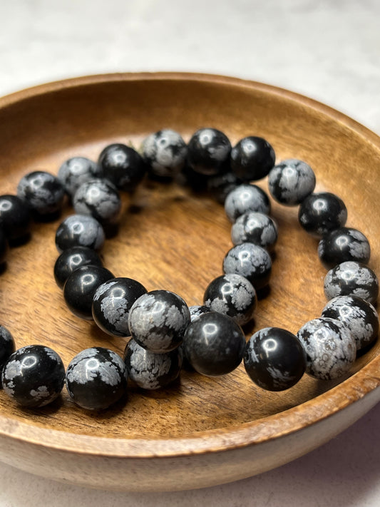 Snowflake Obsidian Bracelet