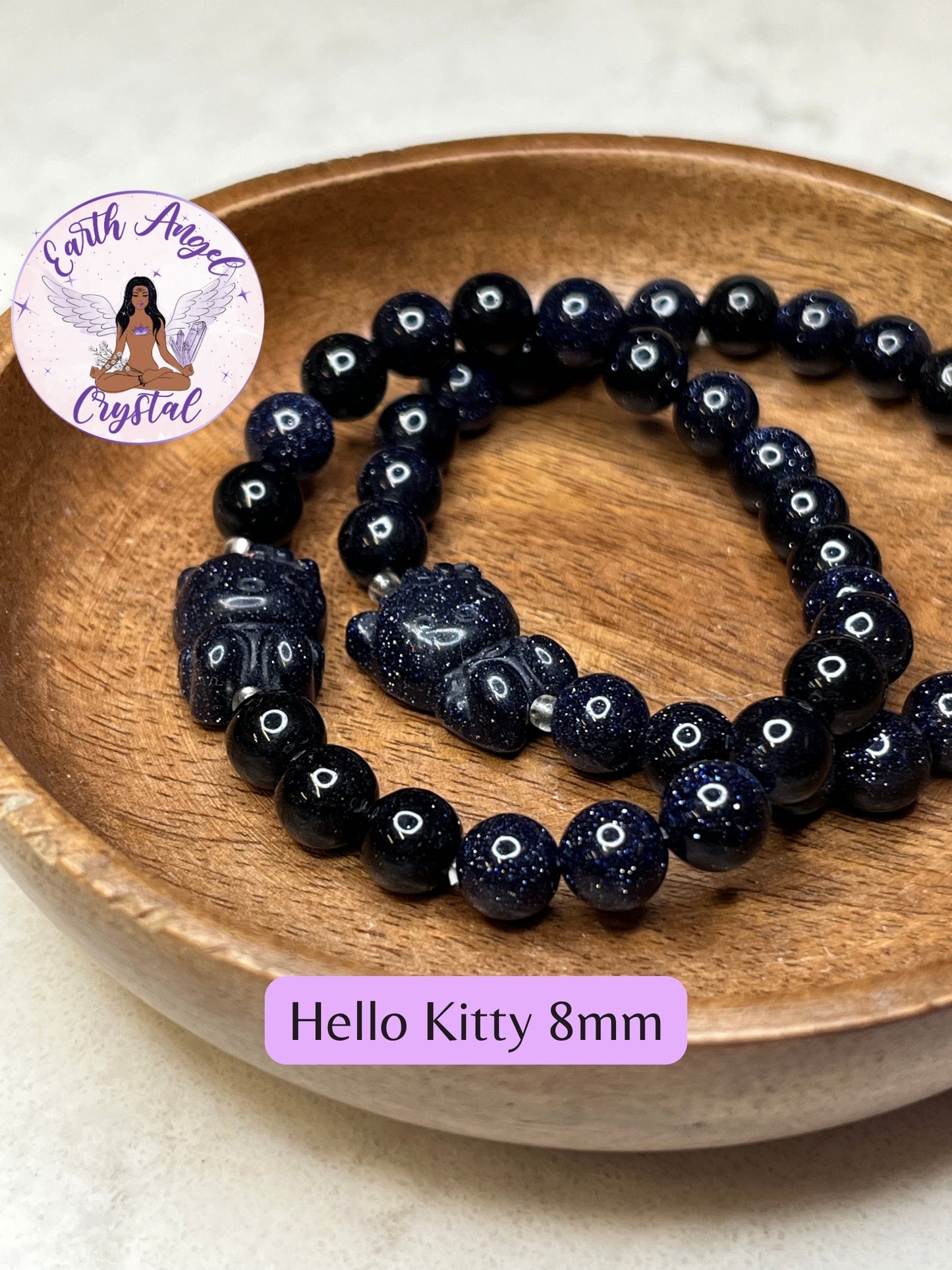 Blue Sandstone Hello Kitty Bracelet