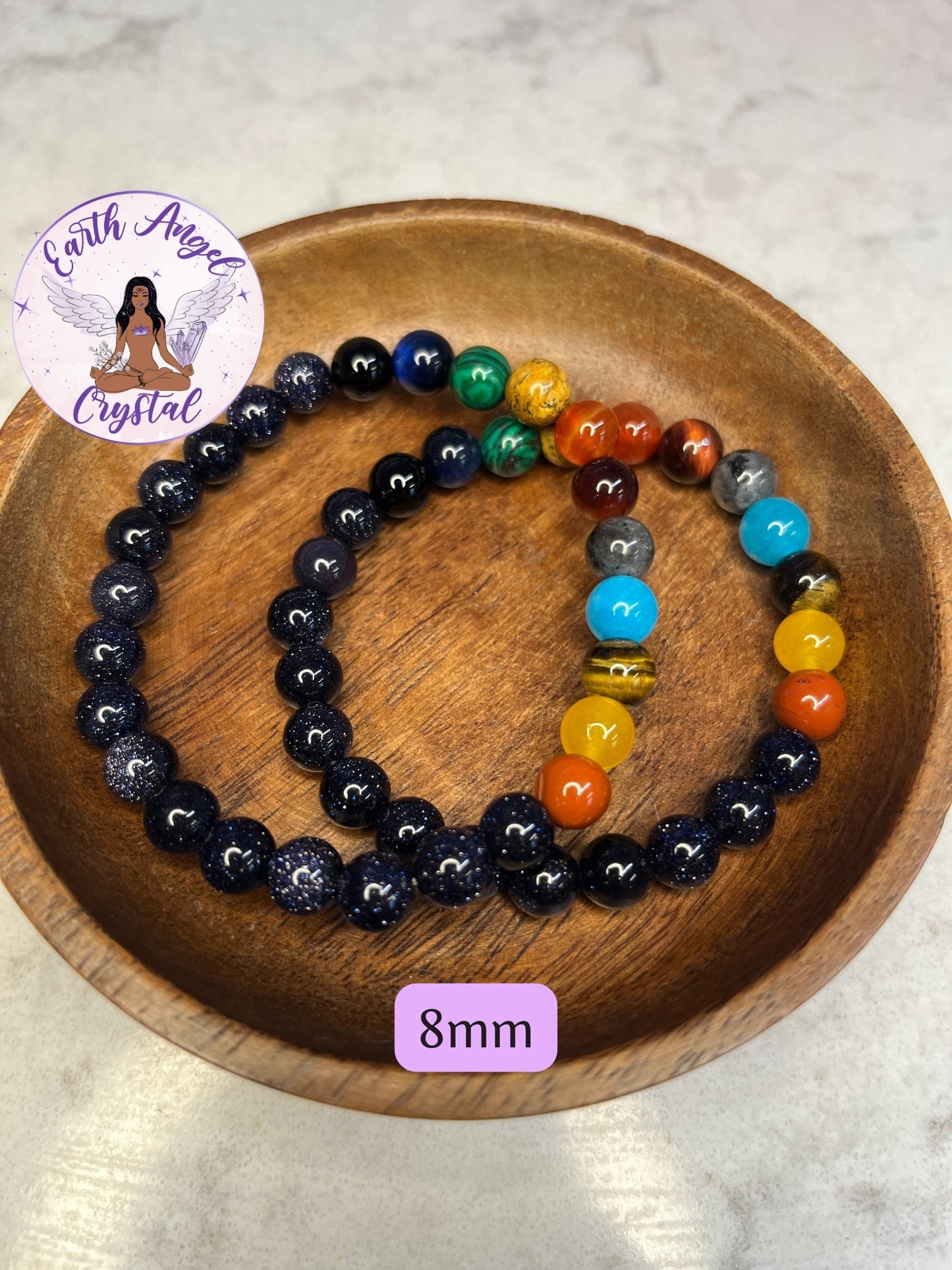 7 Chakra + Blue Sandstone Bracelet